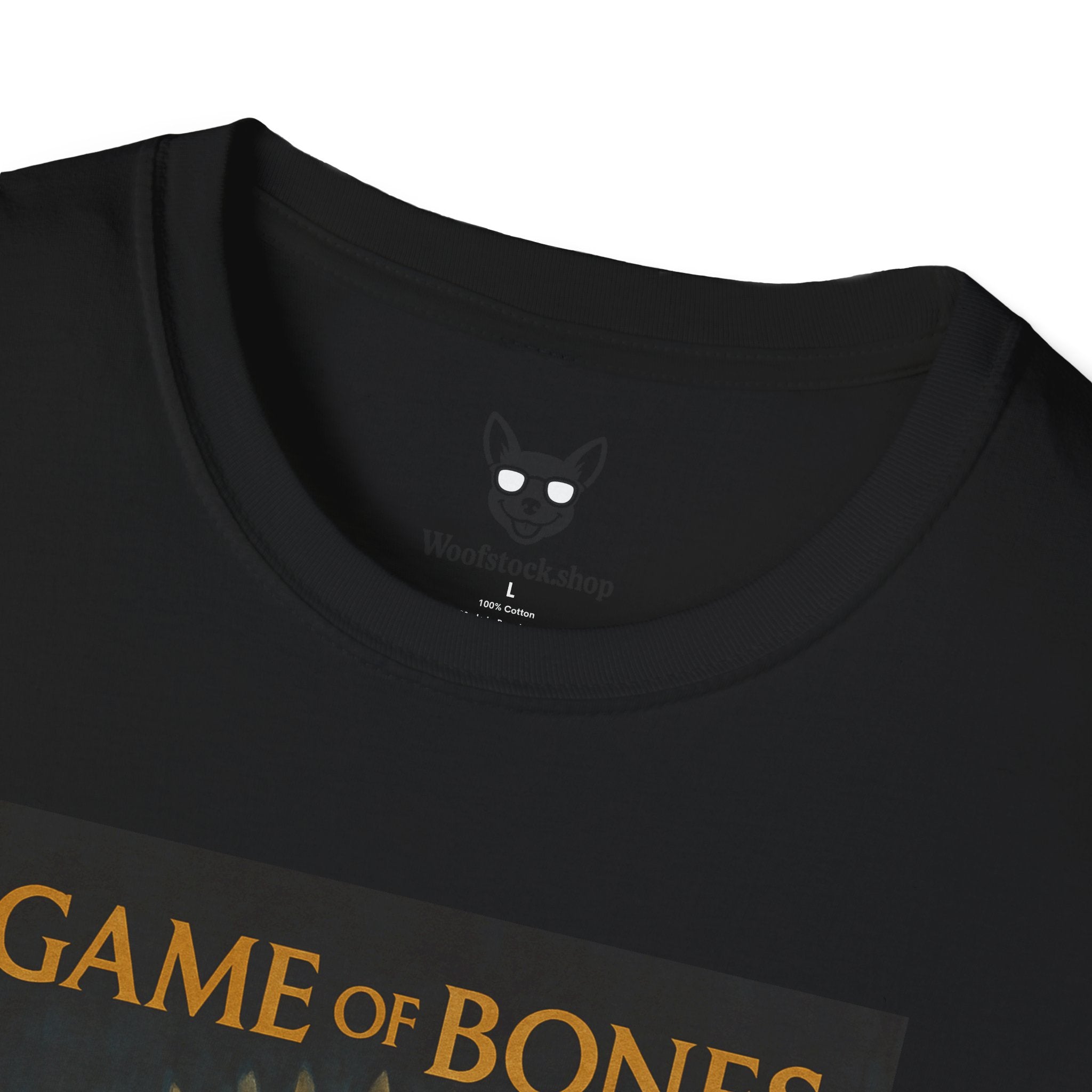 Game of Thrones TV Poster Dog Parody Unisex Softstyle T-Shirt -- Funny Dog Tee for TV and Dog Lovers